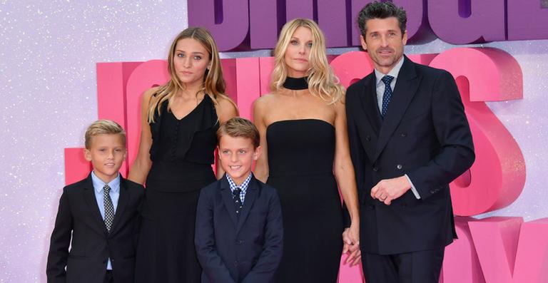 Patrick Dempsey: carinho da família em première de novo filme