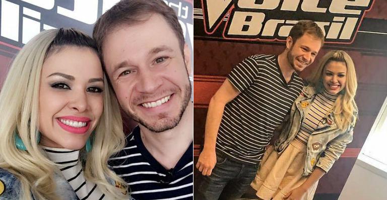 Tiago Leifert e Nikki divulgam a nova temporada de ‘The Voice Brasil’