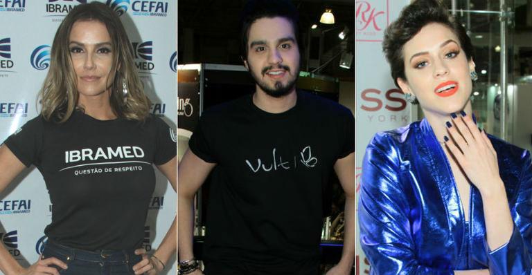 Deborah Secco, Luan Santana e Sophia Abrahão reúnem fãs e causam comoção em feira de beleza
