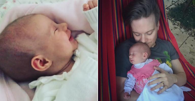 Michel Teló mostra a filha dormindo e sorrindo quando ouve sua voz
