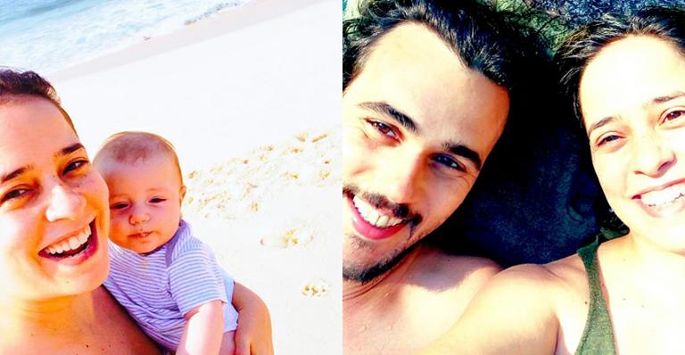 Paloma Duarte posa com o filho na praia: “Meu pacotinho”