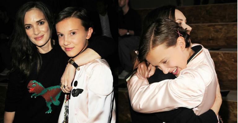 Winona Ryder e Millie Bobby Brown, de ‘Stranger Things’, se reencontram na NYFW