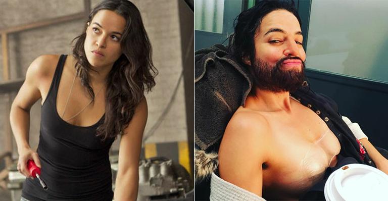 Michelle Rodriguez aparece barbuda e peluda para novo trabalho no cinema