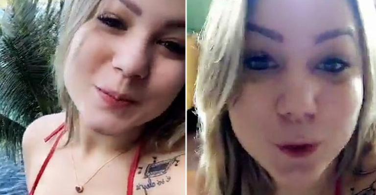 Ex-BBB Cacau aparece de biquíni pela primeira vez após cirurgias plásticas