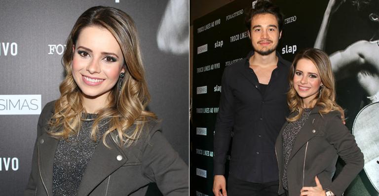 Sandy confere filme de Tiago Iorc em cinema de SP