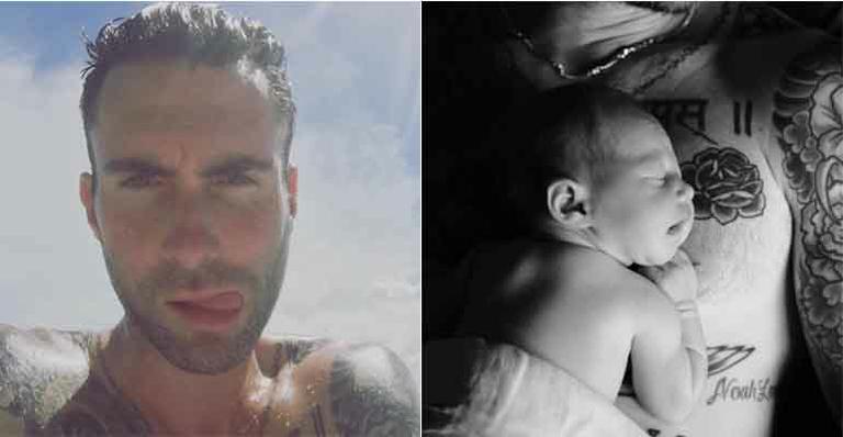 Adam Levine revela nome da herdeira e posa pela primeira vez ao lado da filha recém-nascida