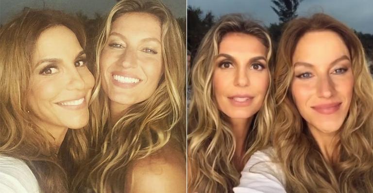Ivete Sangalo e Gisele Bündchen ‘trocam de rostos’ em aplicativo: “Eternas crianças”