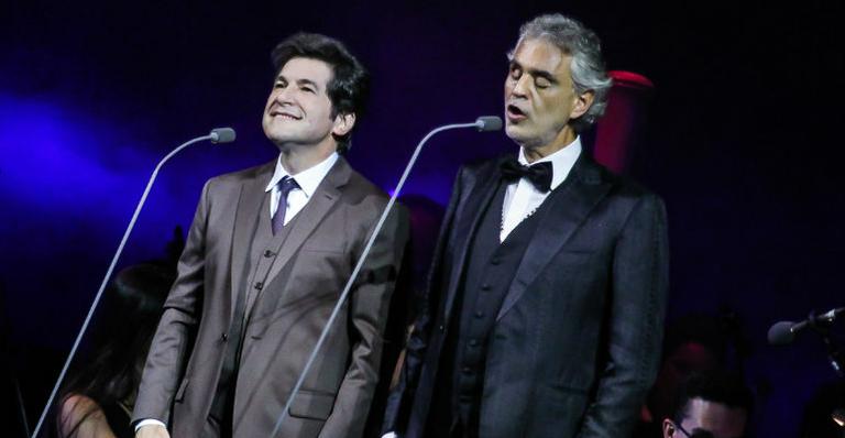 Andrea Bocelli e Daniel dividem o palco em show em Aparecida