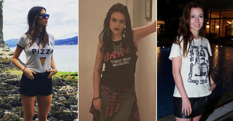 Camisetas divertidas conquistam famosas e deixam o look estiloso