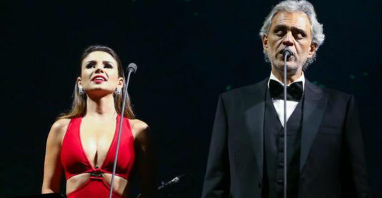 Paula Fernandes esclarece polêmica em show com Andrea Bocelli: “Fiz o que foi pedido”
