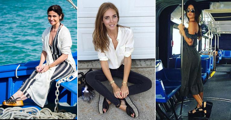 Flatform: sandália com plataforma reta é a tendência para os pés no verão 2017