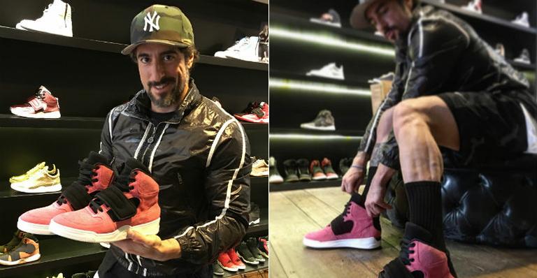 Marcos Mion lança modelo de tênis em homenagem ao Outubro Rosa
