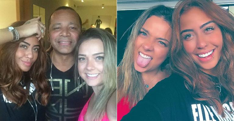 Pai de Neymar posa com Rafaella e Carol Dantas: “Minhas filhas”