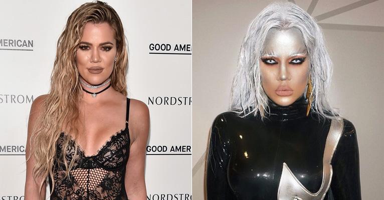 Khloé Kardashian se transforma em Tempestade, do X-Men, para o Halloween