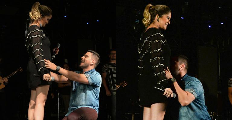 Maria Cecília e Rodolfo anunciam gravidez em show