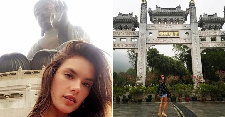 Alessandra Ambrósio curte viagem a Hong Kong