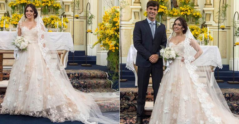 Vestido de noiva de Shirlei, de Haja Coração, combina com noivas românticas e segue tendência para 2017