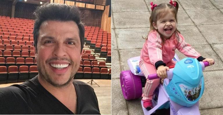 Wellington Muniz brinca de ‘Qual É a Música?’ com a filha, Valentina