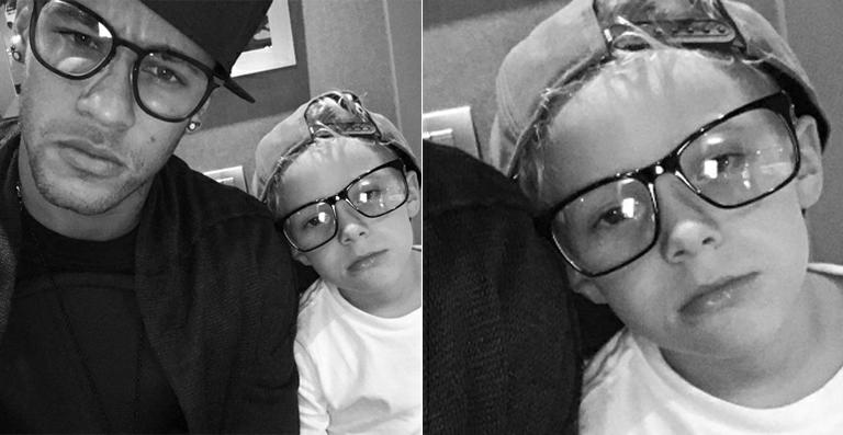 Neymar mostra foto no estilo de ‘Tal Pai, Tal Filho’ com Davi Lucca