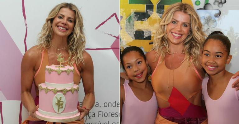 Karina Bacchi prestigia inauguração na ONG Florescer