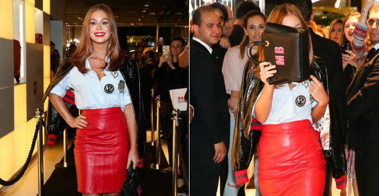 Marina Ruy Barbosa chega de surpresa em evento e causa furor em fãs