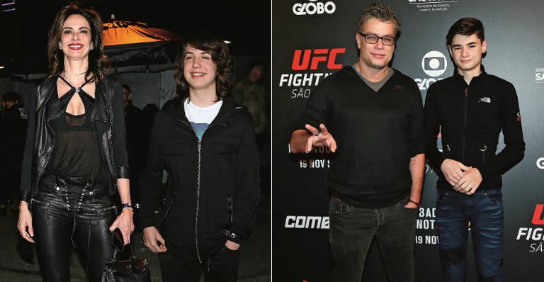 Luciana Gimenez e Lucas Jagger acompanham UFC em SP