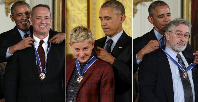 Obama entrega medalha de honra a Tom Hanks, Ellen DeGeneres e Robert De Niro