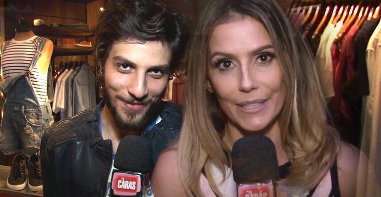 Chay Suede e Deborah Secco parabenizam a Revista CARAS