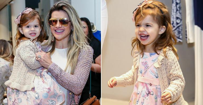 Valentina, filha de Mirella Santos e Ceará, rouba a cena em evento fashion