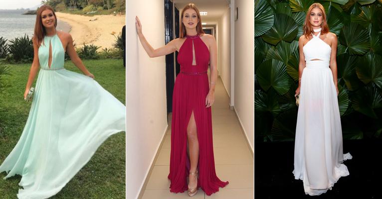 Marina Ruy Barbosa investe em vestidos de festa frente única e fluidos; saiba usar!