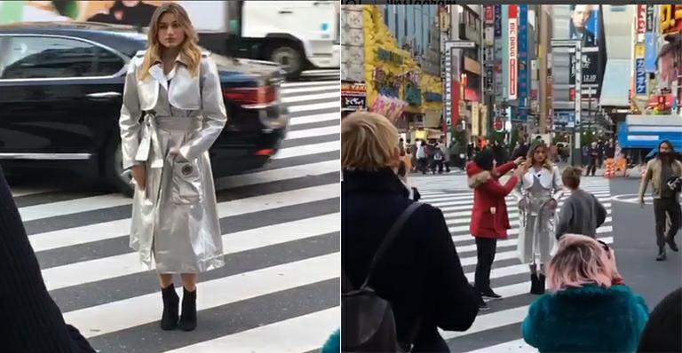 Sasha Meneghel fotografa campanha de moda nas ruas de Tóquio
