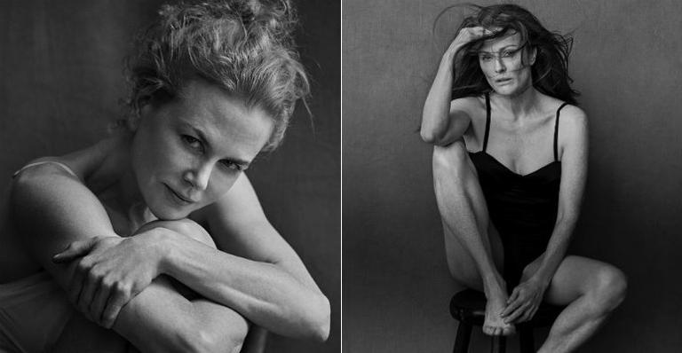 Nicole Kidman e Julianne Moore posam para calendário que desconstrói a ideia de beleza perfeita