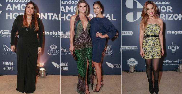 Carol Celico recebe vips em jantar beneficente na capital paulista