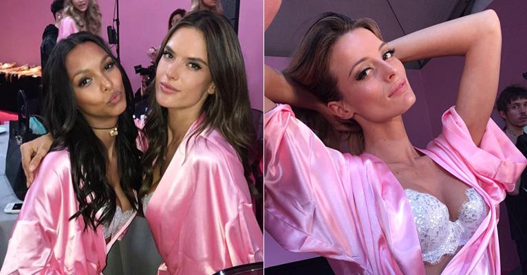 Tops brasileiras posam nos bastidores do  Victoria’s Secret Fashion Show