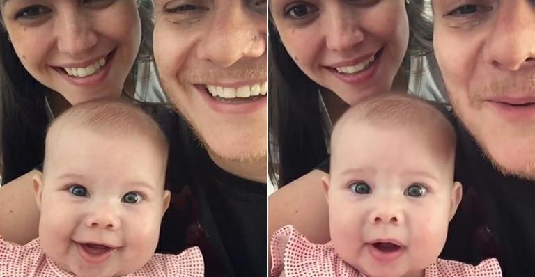 Michel Teló comemora 4 meses da filha, Melinda: “Amor cada vez mais inexplicável”