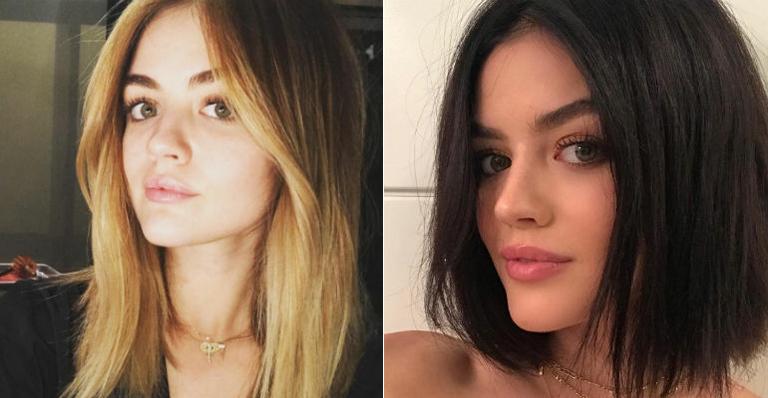 Lucy Hale, de Pretty Little Liars, corta e escurece os fios