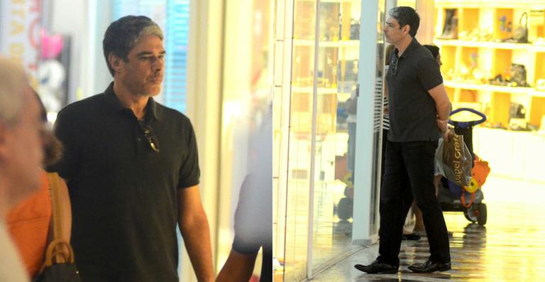 William Bonner curte tarde de compras no Rio de Janeiro