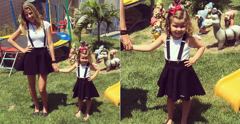 Debby Lagranha usa look tal mãe, tal filha com Duda