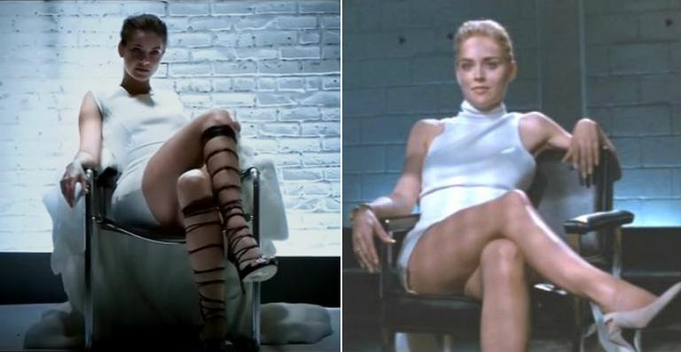 Top Barbara Palvin recria cena feita por Sharon Stone em “Instinto Selvagem”