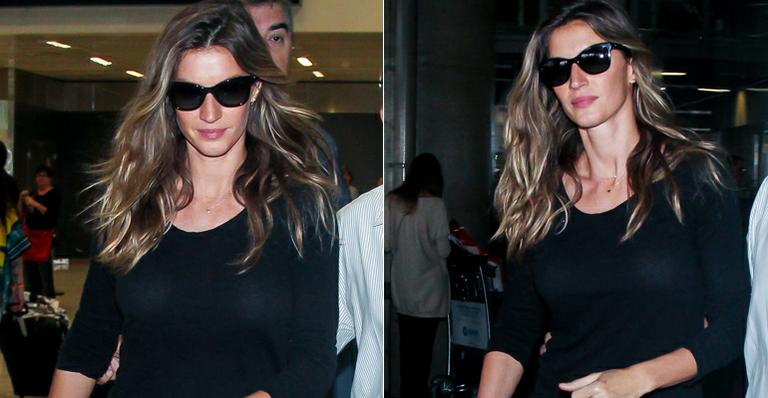Gisele Bündchen chega ao Brasil para campanha