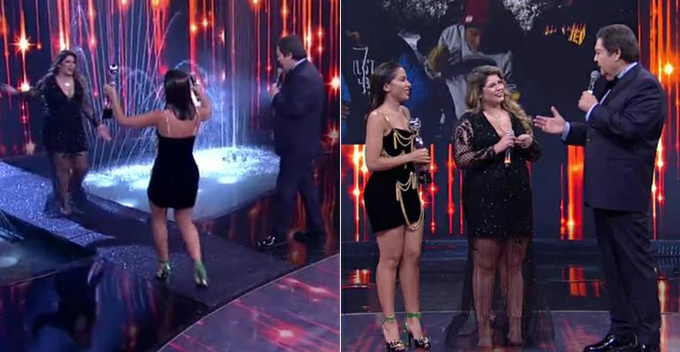 Marília Mendonça ignora piada de Faustão sobre seu peso no ‘Domingão’