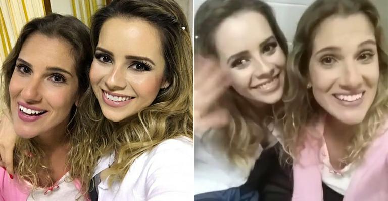 Reencontro de Sandy e Karina Dohme em gravação