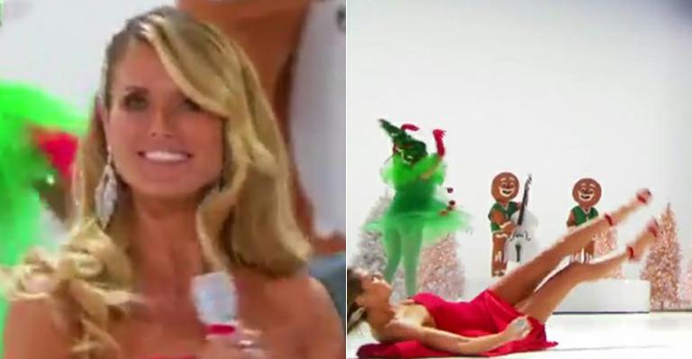 Heidi Klum leva tombaço em programa de TV nos Estados Unidos