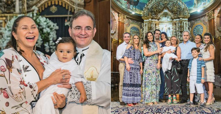 Mariana Belém batiza a filha, Julia, em São Paulo