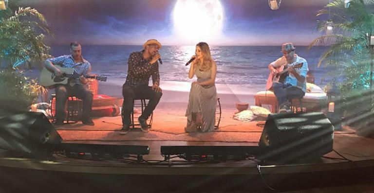 Sandy grava participação no Fantástico com Buchecha