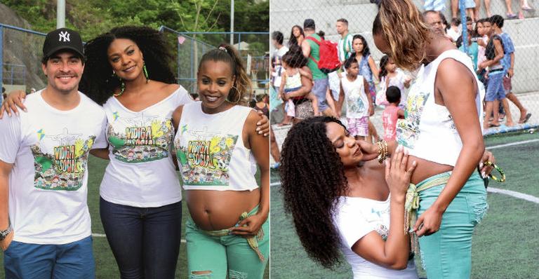 Roberta Rodrigues mostra o barrigão de 7 meses