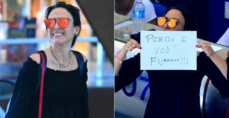 Tatá Werneck perde o voo em aeroporto no Rio, mas não perde o bom humor