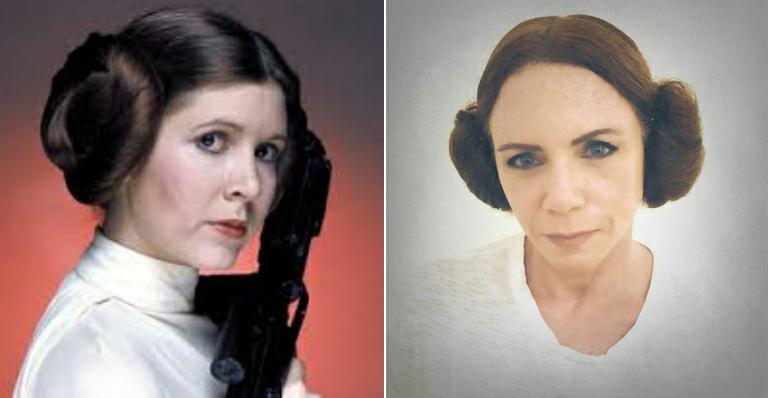 Leilane Neubarth reproduz penteado da Princesa Leia em homenagem a Carrie Fisher