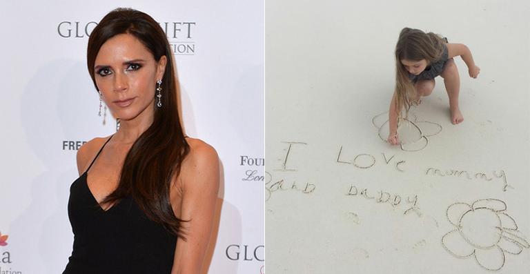 Victoria Beckham mostra imagem fofa da filha, Harper Seven