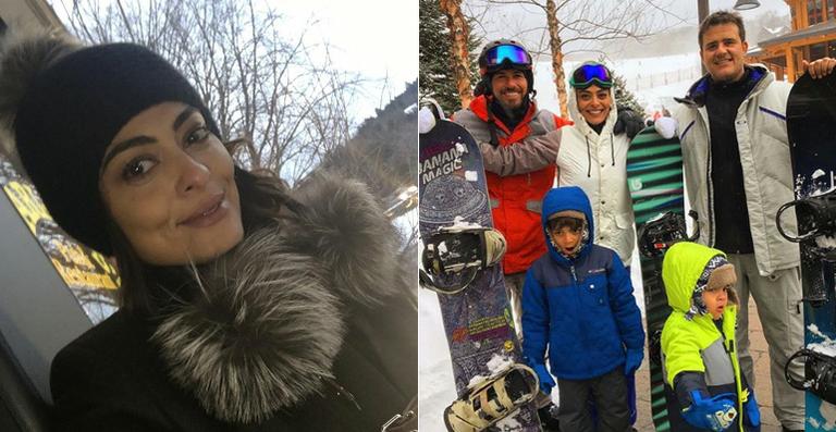 Juliana Paes curte viagem em família para os Estados Unidos